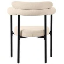 2 Dining Chairs, Modern And Simple Dining Chairs In Dark Grey Suede Fabric, Comfortable Ring Seats, Suitable For Dining Rooms, Living Rooms And Offices, Available In Several Colours. - Beige - View 9