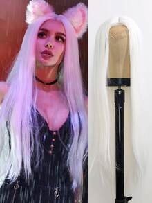26-Inch Long Straight Synthetic Wig, Heat-Resistant Fiber, Smooth And Realistic Hair Strands - Multicolor - View 12
