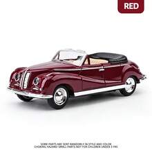 Nostalgic Classic Vintage Convertible Alloy Toy Car, 1:32 Scale Realistic Replica Of Old Luxury Sedan, Thickened Alloy Body Durable And Shock-Resistant, Openable Doors, Detailed Interior Seats And Steering Wheel, Pull-Back Design For Easy Operation Suitable For Young Children; Multiple Vintage Colors With Premium Texture, Multi-Purpose For Play, Collection And Desktop Decoration, Educational Car Toy For Boys, Collectible Ornament, First Birthday Gift, Home Desktop Vintage Decor Set - Multicolor - View 10