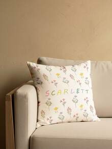 1pc Customized Personalized Text Printed Pillowcase, Double-Sided Printed Pillowcase, Suitable For Holidays, Customizable Name, Gift For Family, Friends And Yourself - Multicolor - View 3