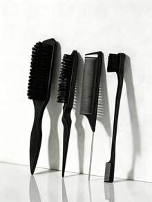 Hair Comb Set Options, Professional Salon Hairdressing Tool Set, For Detangling, Adding Volume And Sectioning, Edge Control Hair Comb Set - Multicolor - View 2