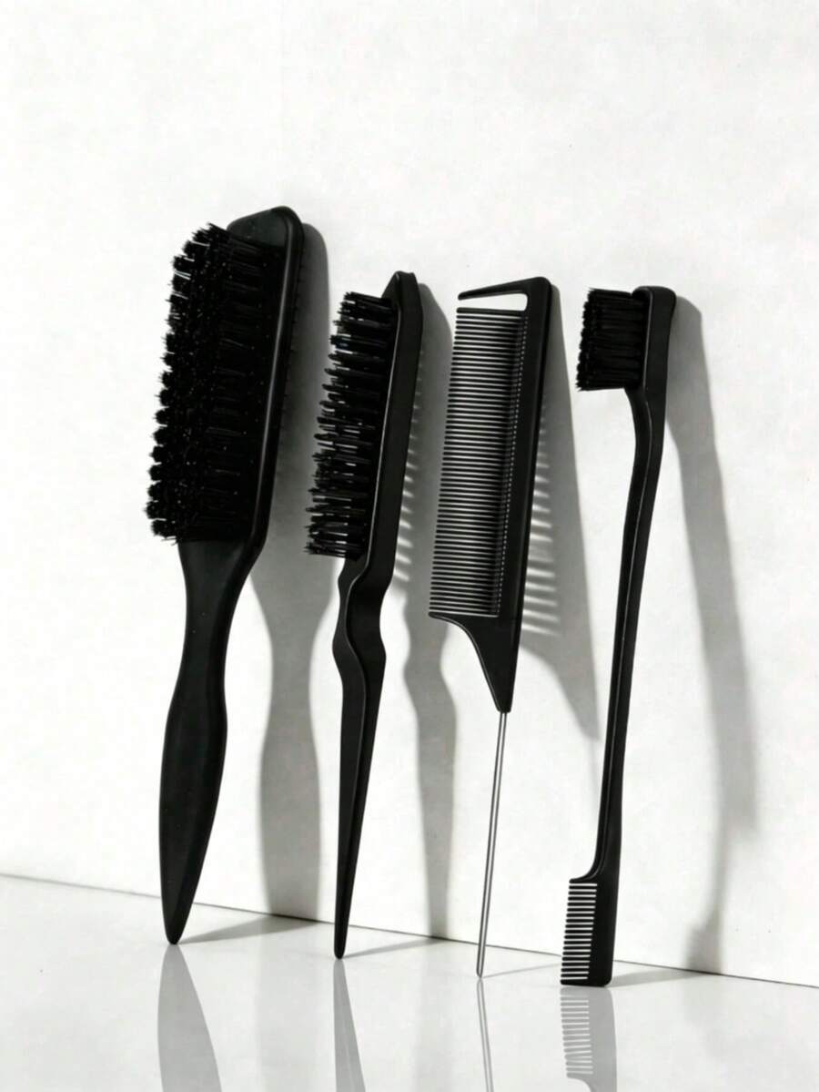 Hair Comb Set Options, Professional Salon Hairdressing Tool Set, For Detangling, Adding Volume And Sectioning, Edge Control Hair Comb Set