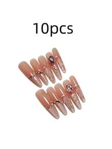 Korean Style Extra Long Artificial Nails, Handmade, Suitable For Daily Wear, Parties And Gatherings - Multicolor - View 11