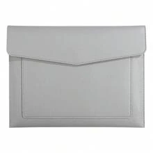 1Pc Multi-Color Magnetic Closure Document Bag, Scratch Resistant Heavy PU Leather, Multi-Purpose Storage Fits 14-Inch Laptops & Tablets, Minimalist Business Style, A4 Double Layer Portfolio File Bag, School Office Daily Commute Use - A - View 13