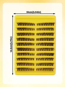 MAANGE 200 Clusters D Curl Multi-Layer DIY Eyelash Bundles, 40D Natural Cat Eye Long Eyelash Bundles, Single Curl Eyelashes, Thin Long Eyelashes, Cartoon Appearance Eyelashes, Suitable For Beginners To Use At Home, Extra Thick False Eyelashes, Grafted Clump Eyelashes, Essential Eyelashes For Dating And Travel, Gift For Women - D - View 3