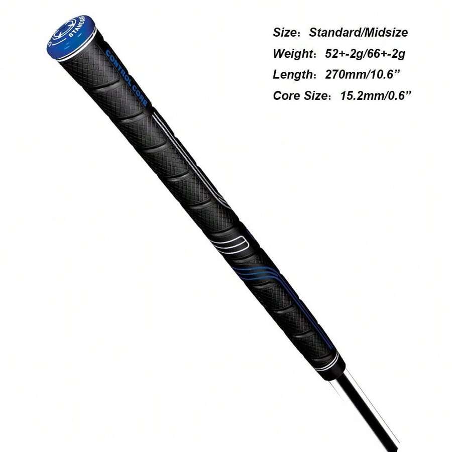 13pcs New Golf Club Grips, Standard, Medium, Oversized, High-Quality Rubber Grips, Non-Slip Grips, Suitable For Driver And Irons - Multicolor - View 1