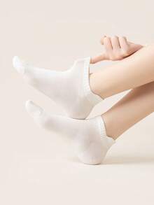 5/6/20/30 Pairs Women's Mesh Breathable Cotton Socks, Moisture-Wicking Anti-Odor Thin Ribbed Low-Cut Invisible Socks, Casual Everyday Socks - Multicolor - View 7