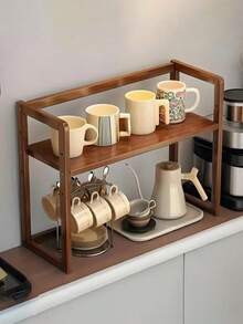 1-Piece, 3-Tier Height-Adjustable Shelving Unit Modern Minimalist Design, Sturdy And Durable Construction Space-Saving Storage Solution For Kitchens, Cups, Offices, Books, Or Dorm Plant Displays Standing Upright For Practicality And Aesthetic Appeal - Multicolor - View 12