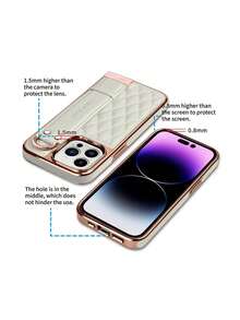 Phone Case - Microfiber Faux Leather Material, Designed For Girls And Women, With Wrist Strap Stand, Compatible With IPhone 16 Pro Max/15 14 13 12 Pro Max - Beige - View 4