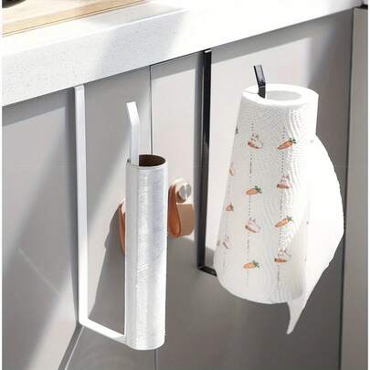 Portarrollos de papel higiénico sin taladro, Portarrollos de papel higiénico autoadhesivo, Portarrollos de acero inoxidable, Caja de toallas de papel de estilo minimalista, Portarrollos de toallas de papel absorbente, Portarrollos de toallas de papel para baño, Sin taladro, Montado en la pared, Estante de almacenamiento para baño, Adecuado para cocina, Almacenamiento de toallas de papel para dormitorio escolar
