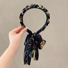1pc Retro Pattern Long Ribbon Headband, Suitable For Women's Daily Wear, Tidy Messy Hair, Showcase Personal Style, Hair Accessories - Multicolor - View 14