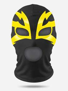 酷炫男士墨西哥 Lucha Libre 面具，防汗貼身英雄印花全臉拉法帽，牛奶絲透氣格鬥面罩，適合演員，趣味摔跤服飾配件，適用萬聖節派對、Cosplay 與角色扮演 - 彩色 - 查看 15