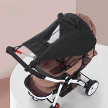 Universal Stroller Sunshade With Newborn Protection, Stroller Sun Canopy, Baby Stroller Protection Accessory. - Black-with Viewing - View 6