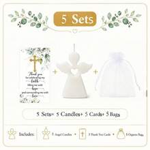 30pcs Baby Baptism Party Favor Angel Set, Includes Bags And Tags, Commemorative Gift, Baptism Guest Favor, Baby Gender Reveal, Birthday, Holiday Decoration - White - View 15