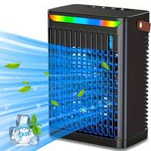 Portable Air Conditioner Fan, Mini Air Conditioner, Cooling Fan, Personal Mini Air Cooler Fan, USB Powered, Cooling Mist Air Conditioner Humidifier Fan, Suitable For Room, Bedroom, Office - Multicolor - View 14