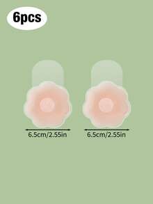 6pcs Women's Silicone Lift-Up Nipple Covers, Reusable Breast Pads, Self-Adhesive Invisible Silicone Nipple Covers, Suitable For Various Occasions - Multicolor - View 7