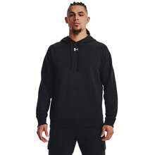 Under Armour Unisex Adult Rival Fleece Hoodie - Black/White - View 3
