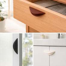 2pcs Multi-Color Mini Plastic Pull Handles, Self-Adhesive No-Drill Easy Installation, Suitable For Cabinets, Drawers, Wardrobes, Cabinet Doors - A-2PCS - View 5