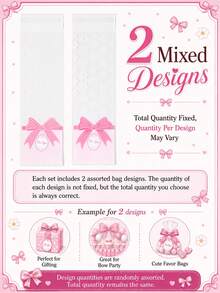 100 piezas Bolsas transparentes para dulces con lazo rosa y lunares, Bolsas para dulces de fiesta de cumpleaños con lazo rosa, Suministros para fiesta con lazo rosa, Bolsas para recuerdos de fiesta con lazo rosa, Bolsas con lazo rosa, Bolsas para algodón de azúcar decoradas con lazo rosa, Bolsas para postres de baby shower, Bolsas para empaquetar espino dulce del mercado, Bolsas transparentes para empaquetar alimentos de fiesta de primer cumpleaños, Bolsas para hornear galletas decoradas con lazo rosa, Suministros para fiesta rosa, Rellenos para bolsas de fiesta, Regalos con lazo rosa, Recuerdos de fiesta - Lazo de lunares - Ver 11
