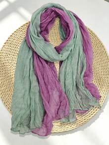1pc Women's Long Lightweight Ombre Scarf, Fashionable Casual Suitable For Daily Matching, Commuting, Beach, Vacation Or Sun Protection - Multicolor - View 21