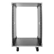 Futchoy 16U Server Rack Open Frame Rolling Network Data Rack 19 Inch W/ Casters 4 Pos - Black - View 7