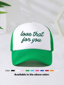 1pc Unisex Printed Decorative Funny Sponge Mesh Trucker Hat Baseball Cap Sun Hat Dad Hat, Suitable For Daily Use, Outdoor Travel, Hiking, Climbing, Beach Vacation - Multicolor - View 21