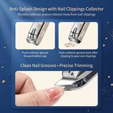 12pcs Professional Manicure & Pedicure Nail Care Set, Stainless Steel Beauty Tools With Portable Travel Storage Box, Suitable For Home And Salon Use - Apricot - View 8