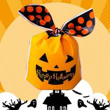 50/10 piezas Bolsa de dulces de Halloween, bolsas de regalo con cordón para fiesta de dulces, bolsa de golosinas de Halloween, galletas, chocolate, aperitivos para truco o , dulces de fiesta, baratijas y recuerdos de fiesta, bolsas de dulces, decoración de otoño, decoración de Halloween - Bolsas de embalaje - Ver 8