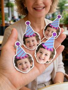 1/10/25/50/100/150pcs Personalized Custom Photo Confetti, Colorful Face Confetti, Suitable For Personalized Parties, Birthdays And Celebrations, Custom Party Paper, Fashionable Elegant Decorative Small Gifts - Multicolor - View 5