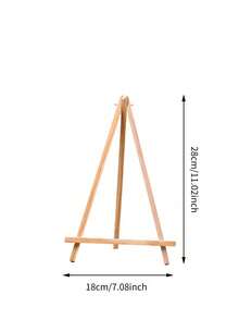 1pc Natural Wood Display Easel, Wooden Frame Drawing Board, Small Oil Painting Board, Desktop Oil Painting Easel, Student Professional Drawing Board Art Display Stand, Creative Desktop Support - Wood Color - View 17