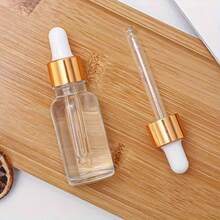 1/5pcs Transparent Thickened Dropper Bottles With Leak-Proof Gold Caps - Suitable For Storage, Travel, Essential Oils, Cuticle Oil, Extracts - White Bottle - View 7