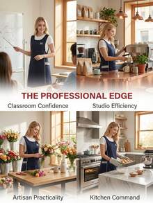 1pc Premium Kitchen Apron, Sweet Style, Workwear, Suitable For All Seasons Cooking, H-Shaped Widened Shoulder Strap Apron, Unisex, With Two Pockets, Suitable For Chefs Cooking, Gardening, Barbecue, Cafe, Painting, Baking, Hairdressing And Manicure - A - View 7