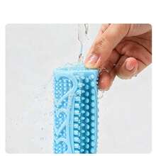 1pc Dog Teething Silicone Toy, Pet Supplies For Small And Medium Dogs, Suction Cup Style Tooth Cleaning And Teething - Multicolor - View 3