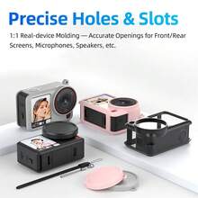 1 buah Casing Pelindung Silikon Lembut Tahan Guncangan, Penutup Lensa Anti Gores, Aksesori Kamera Osmo Action 6 - View 3