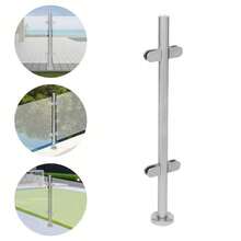 304 Stainless Steel Railing Post 90cm Center Post Glass Railing Post Silver Middle Post - Silver - View 11