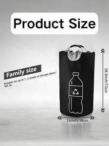 Extra Large Capacity Household Foldable Bin - Cylindrical Open-Top Design, Multi-Functional Plastic Bottle Storage Basket, SpaceBottle Storage, Modern And Aesthetic, Sturdy Construction, Suitable For Apartment Living - Multicolor - View 5