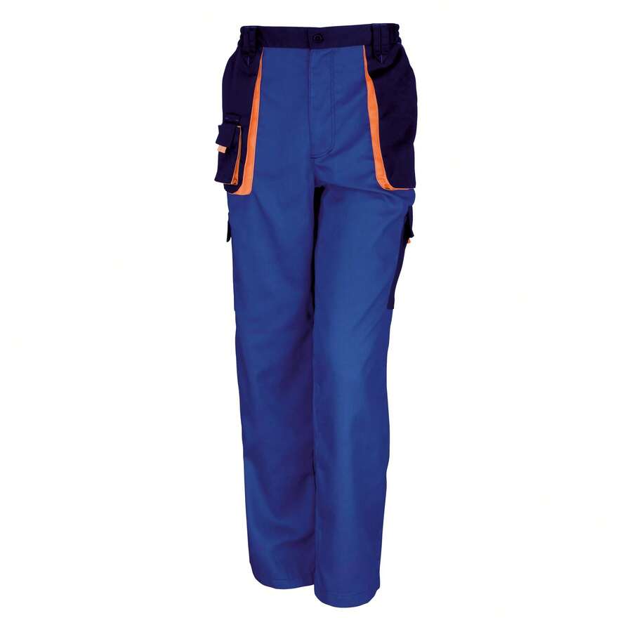 Result Unisex Work-Guard Lite Workwear Trousers (Breathable And Windproof) - Royal / Navy / Orange - View 1
