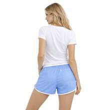 Kit Of 3 Women's Beachwear Shorts, Plain Bermuda Shorts - 海軍藍,淺藍色和白色. - 查看 4