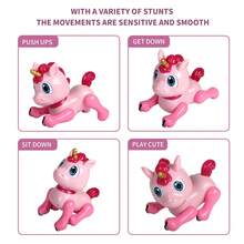 Pink Electric Unicorn + 500mAh Lithium Battery + Forward + Forward Handstand + Backward Handstand + Lie Down + Singing + Dancing + Programming - Pink - View 6