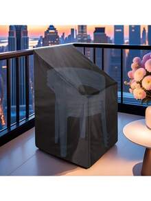 Heavy Duty Stackable Outdoor Chair Cover, Patio Furniture Cover, 600D Oxford Fabric, Suitable For Metal/Plastic/Trapezoid Chairs, Outdoor Table And Chair Set Cover, Garden Heavy Duty Furniture Protection Cover - A - View 3