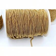 Cadena gruesa de acero inoxidable de 5 metros, no se decolora,  al por mayor, materiales para collares, accesorios para la creación de joyas hechas a mano. - Acero Inoxidable - Ver 5