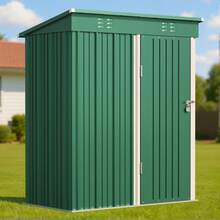 Outdoor Tool Shed, Storage Hut, Patio/Garden Tool Storage Cabinet, Household/Outdoor Waterproof And Rustproof Farm Implement And Miscellaneous Item Storage Cabinet. - Green - View 3