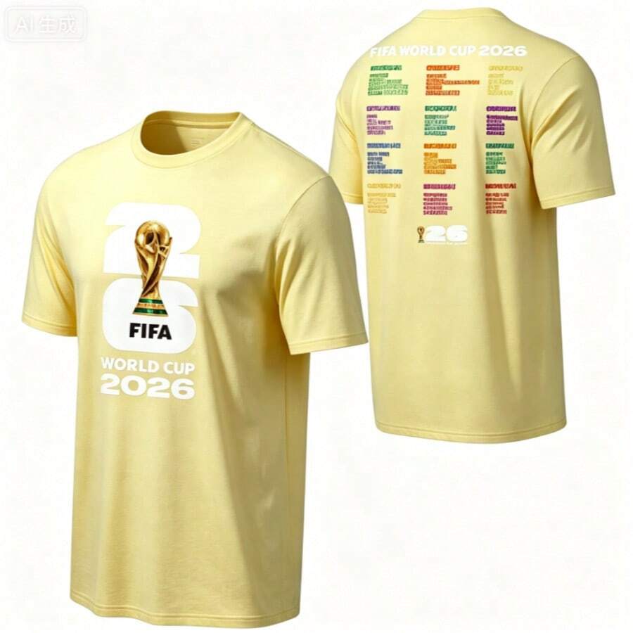 FIFA World Cup 2026 ™ World Cup Bracket Tee - Unisex - 黃色 - 查看 1