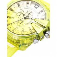 Diesel DZ4532 Bright Yellow Oversized Jelly Watch Multi Chrono Date 5ATM Waterproof Unisex Summer Accessory - one-size - View 7