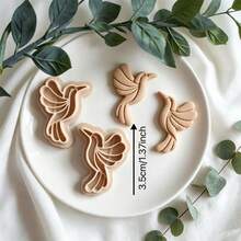Sun & Moon, Butterfly, Dragonfly, Bird Shaped Clay Cutter Set, Polymer Clay Jewelry Making, Soft Clay Earring Molds, For Earrings, Brooches, Pendants, Pottery Molds, High Precision Soft Clay Cutting Molds - Apricot - View 5