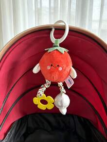 1pc Newborn Baby Plush Rattle Doll, Cute Fruit Embroidery Hanging Ornament With Bell, Portable Grip Training Windchime Soother Doll With BB Sound And Rattle, Suitable As Stroller/Car Seat Accessory, Newborn Gift - Multicolor - View 17