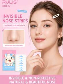 Invisible Nose Lift Tape, Breathable Nose Shaping Adhesive, Long-Lasting Sticky Nose Lift Patch, Suitable For Daily Makeup, Cosplay, Party - Pink - View 5