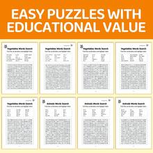 Word Search Vocabulary Notebook, Animal Themed Word Search & Learning Workbook, Paper Puzzle Notebook For Vocabulary Building, Focus Training, Visual Recognition And Quiet Daily Desk Activity - Sight Word Search - View 7