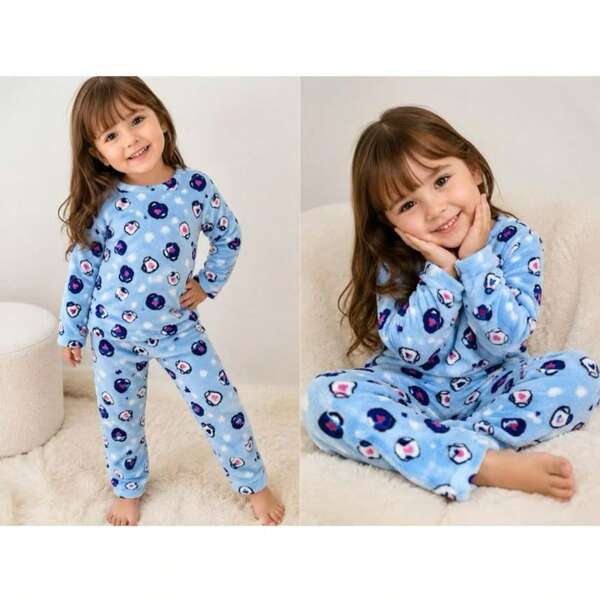 Pijama Soft Juvenil Inverno Unissex Quentinho Macio Conjunto Blusa e Calça