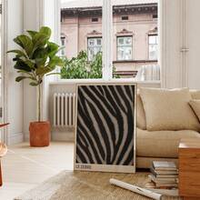 1pc Frameless Zebra Stripe Wall Art Poster Modern Black White Animal Print Decor Aesthetic Apartment Living Room Bedroom Back To School Funky Posters Dorm Essentials - Zebra Stripes - View 3